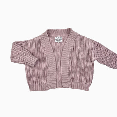 Veste rose en tricot de coton 2Y