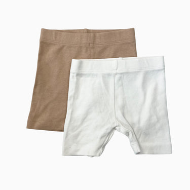 Duo de short biker en coton 12-18M