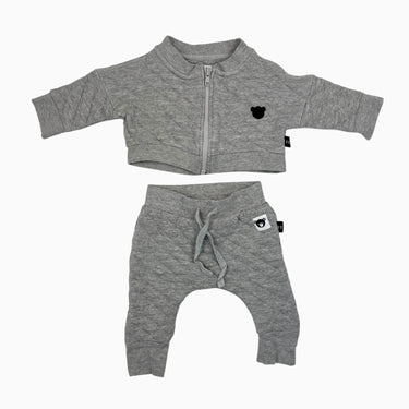 Ensemble veste et pantalon de jogging en coton et poly matelassé 3-6M