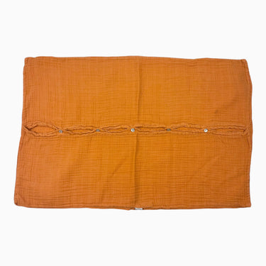 Taie d'oreiller orange en mousseline