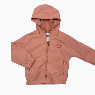Manteau mi-saison rose à capuchon 2-3Y
