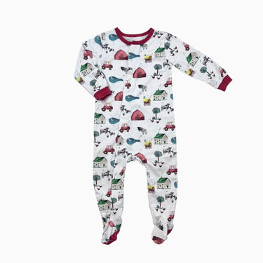 Pyjama blanc 'ferme' 9-12M