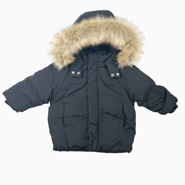 Manteau noir en duvet doublé en peluche 2Y
