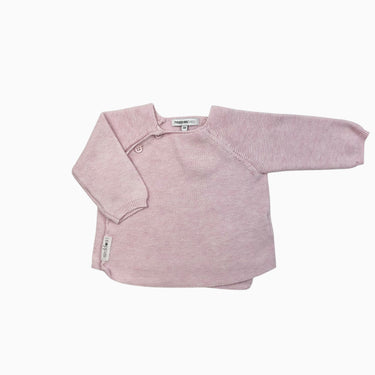 Pull rose en tricot de coton 50CM 0-3M