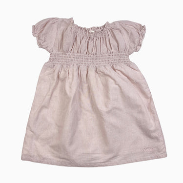 Robe fin rayures rose smock 2Y