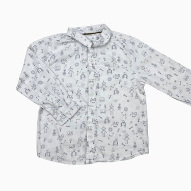 Chemise en coton robot 3-4Y