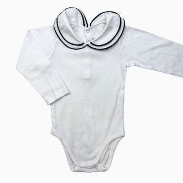 Cache-couche blanc col claudine double 18M