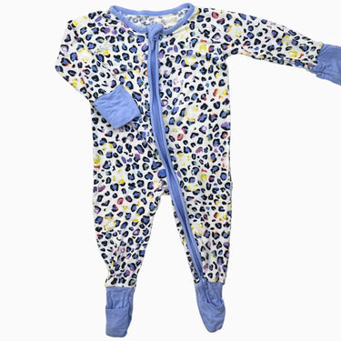 Pyjama léopard en bambou et spandex 0-3M