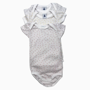 Trio de cache-couche blanc 'coeurs' 6M
