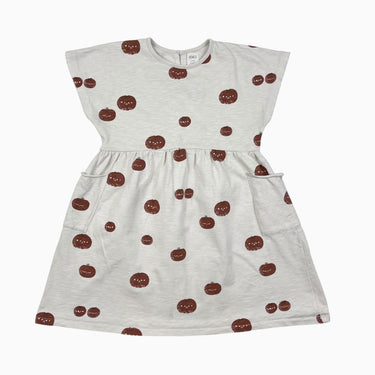 Robe vanille 'tomates' en coton bio 6-7Y