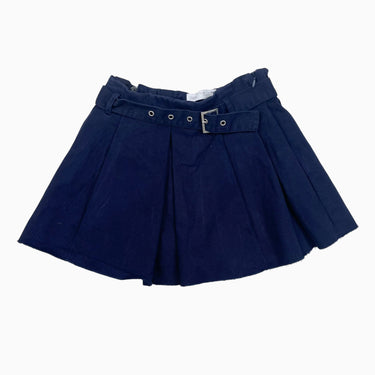 Jupe marine ceinturée plissée 9Y