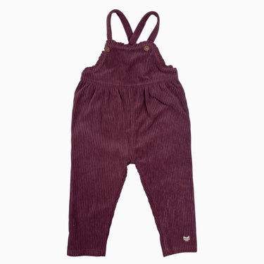 Salopette prune en corduroy 2-3Y