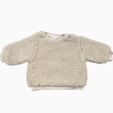 Pull beige en peluche 1-3M