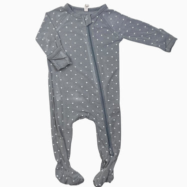 Pyjama gris 'X' en bambou 0-3M