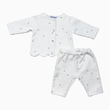 Ensemble cardigan et pantalon blanc 'flocons' 3M