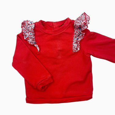 Pull rouge avec volant liberty 18M