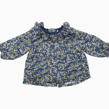 Blouse marine fleurie 6M