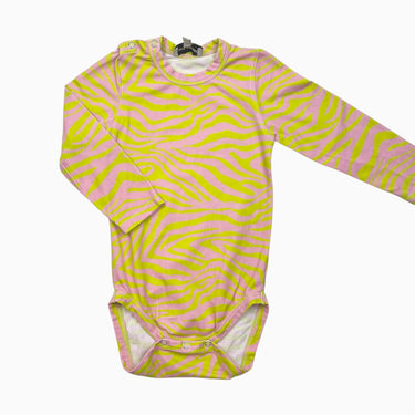 Cache-couche zébré rose et vert 80-86CM