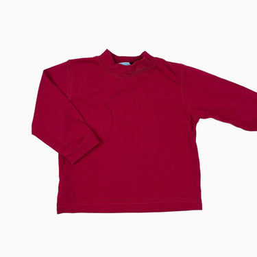 Pull rouge col mock 12M