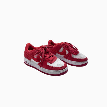 Sneakers rouges en peluche et à lacets 'Nike Air' JR 1.5 US