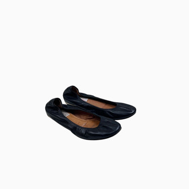Ballerines en cuir noirs pour femmes 7 US