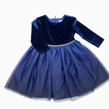 Robe en velours marine avec tulle 2Y