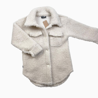 Manteau vanille en sherpa bouclé 6Y