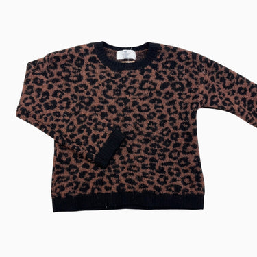Pull léopard en tricot 4-6Y