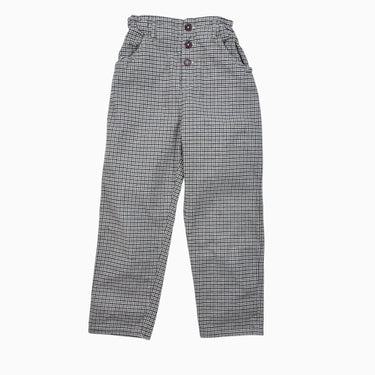 Pantalon style paperbag en flanelle 8Y