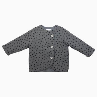 Manteau anthracite à pois noirs 4-5Y