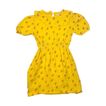 Robe jaune 'tangerines' en mousseline 10Y