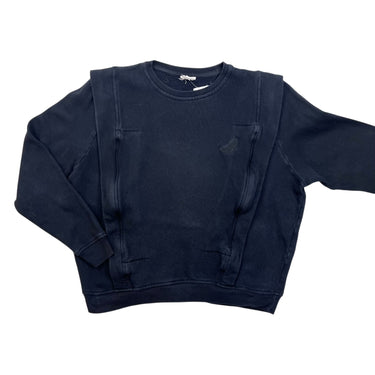 Pull d'allaitement noir en coton pour femmes M