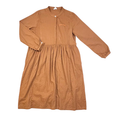 Robe chemise d'allaitement noisette en coton L