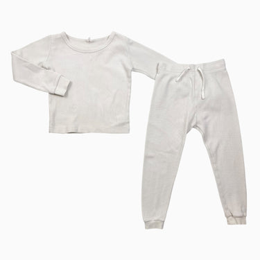 Ensemble crème en coton gaufré 4-5Y