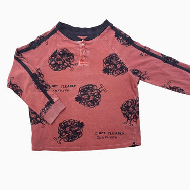 Chandail rouille 'confused' 4-5Y