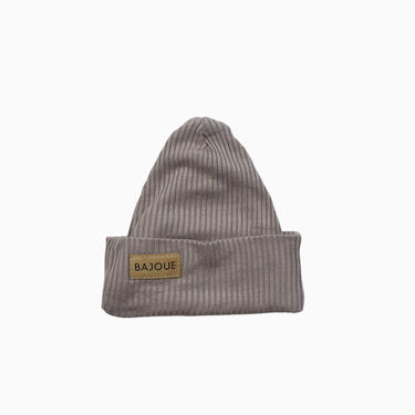 Tuque légère greige en bambou cotelé 3-6M