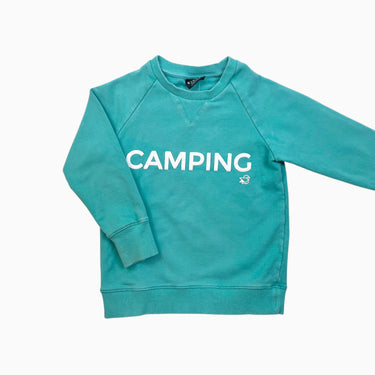 Pull turquoise camping 8Y