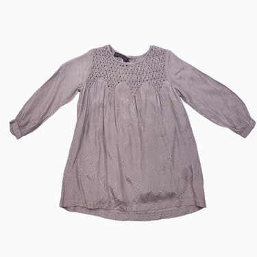 Robe vieux-mauve point d'esprit en viscose 6Y