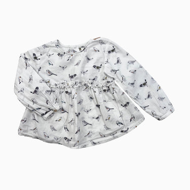 Blouse blanche 'moineaux 18-24M