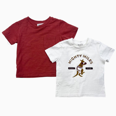 Duo de t-shirts kangourou 6M