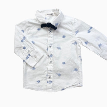 Chemise blanche 'tigre' avec noeud papillon 9M