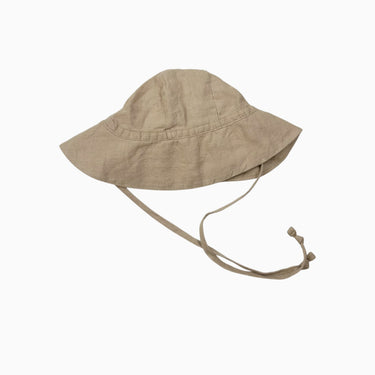 Chapeau soleil sable en lin mélangé 3-6M