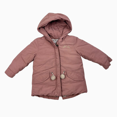 Manteau terracotta brodé 'cookie fan' 3-4Y