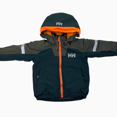 Manteau d'hiver colorblock vert émeraude, kakhi, orange néon 3Y