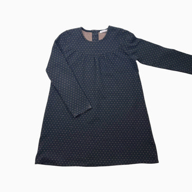 Robe noire à petits pois noisettes en poly, coton et élastane 8Y