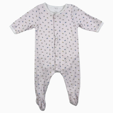 Pyjama rose pale à imprimé tulipe en coton 6M