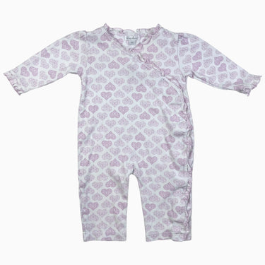 Pyjama blanc en coton pima coeurs 9M