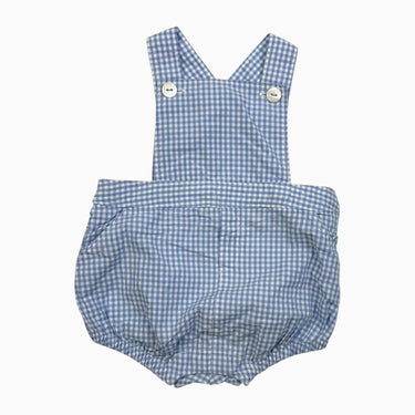 Barboteuse à vichy bleu 3M