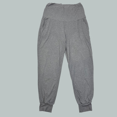 Pantalon de maternité gris en bambou, coton et spandex pour femmes L