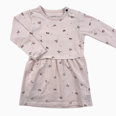 Robe rose pâle fleurie 6-9M